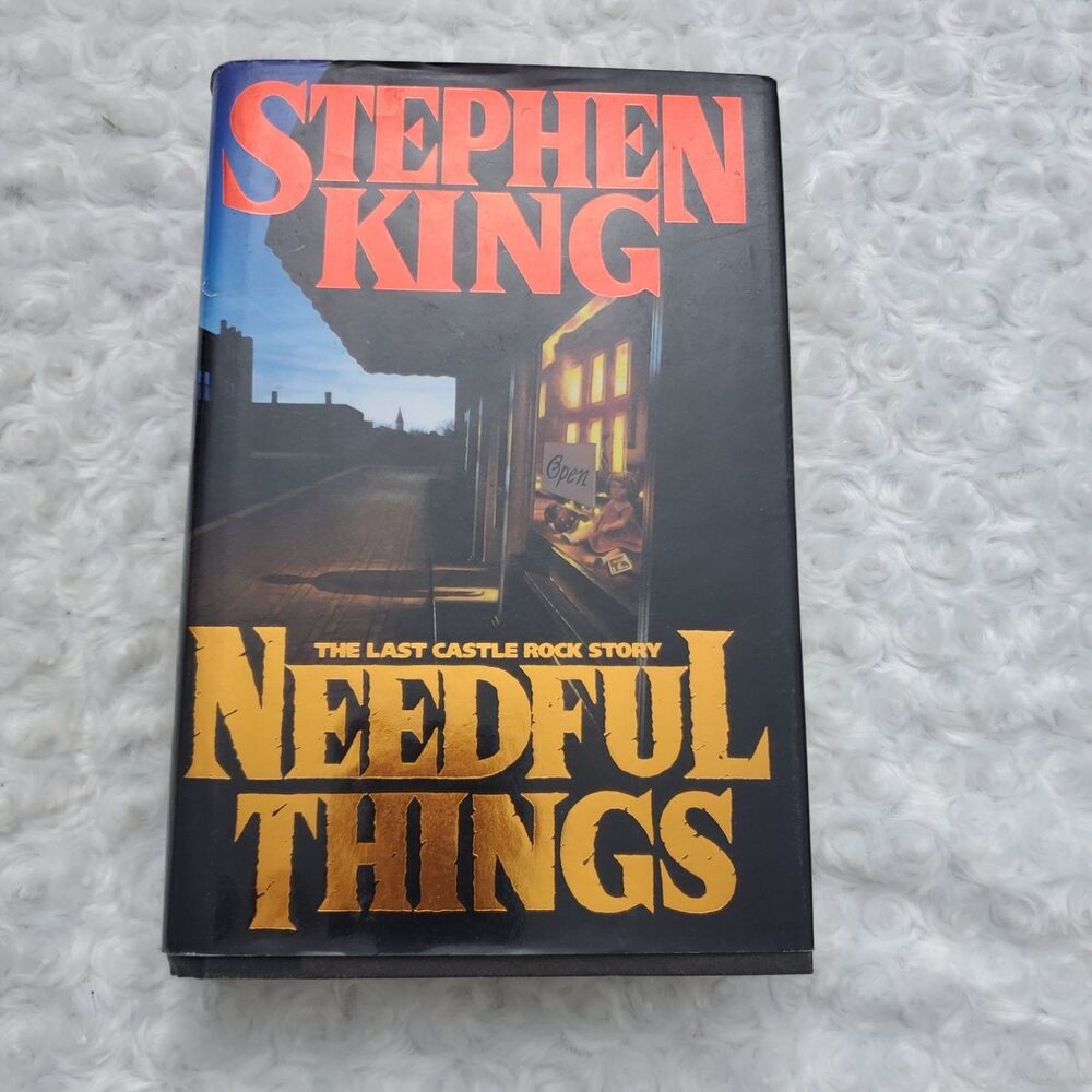 Stephen King Needful Things Hardcover 1991 Red Endpapers